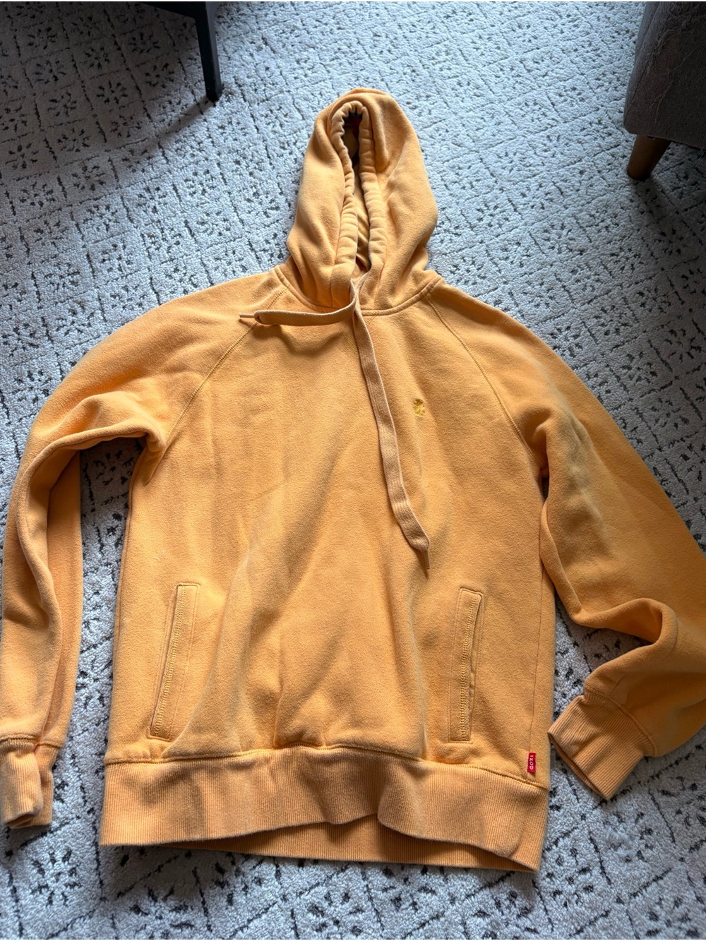 Izod Men's Ochre Yellow Crewneck Hoodie